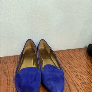 Classic Women's Blue Suede Flats